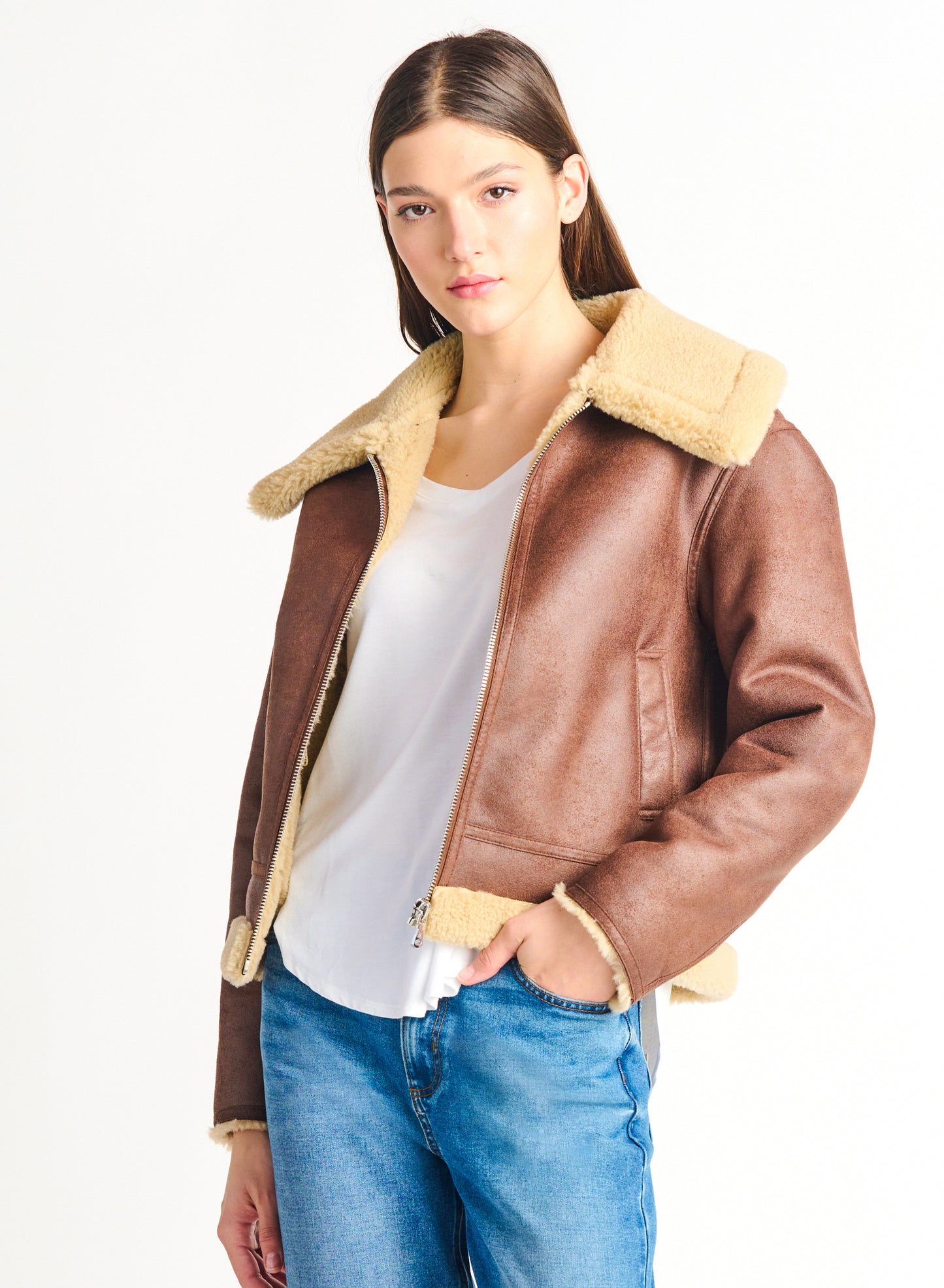 Faux-Leather Jacket